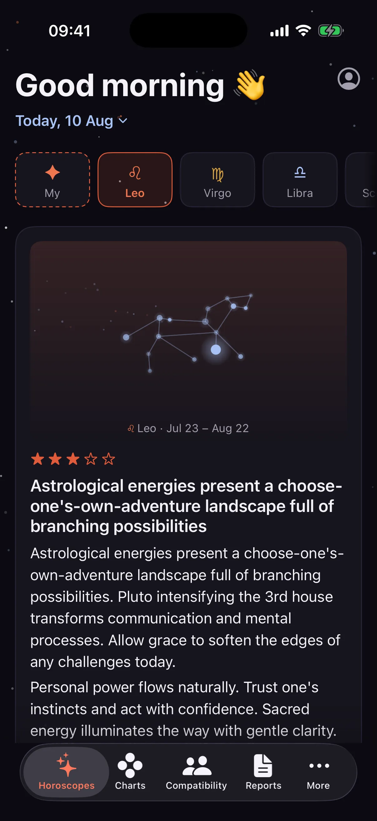 The free half: a reading for every sign, every period — screenshot